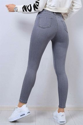 شلوار جین طوسی زنانه پاچه تنگ Trn JNS - کد 927071508