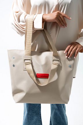 کیف دوشی بژ زنانه پارچه ای Baghashtag - کد 762372326