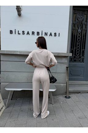 ست بالاتنه و پائین تنه نباتی زنانه بافت Abalı - کد 927077555
