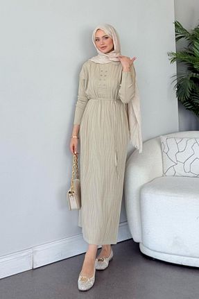 لباس حجاب بژ زنانه رگولار HAZA MODA - کد 927080464