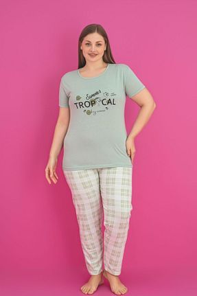 ست لباس راحتی سایز بزرگ رنگی زنانه پنبه ای Farya Home - کد 926395153