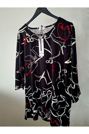 بلوز سایز بزرگ مشکی زنانه گشاد BUTİK MUSON - کد 886310653