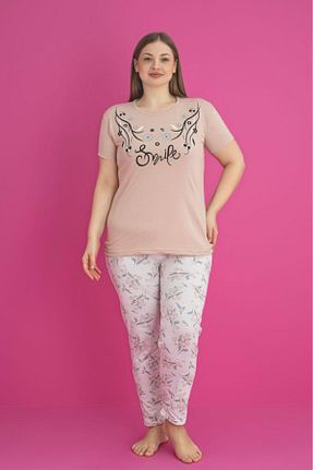 ست لباس راحتی سایز بزرگ رنگی زنانه گلدار Farya Home - کد 926384998