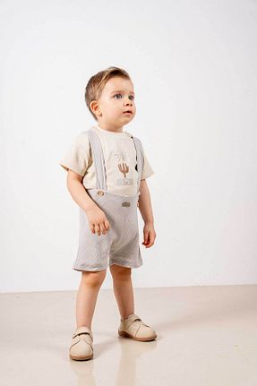 ست بالاتنه و پائین تنه بژ بچه گانه بافتنی bombe - کد 927156916