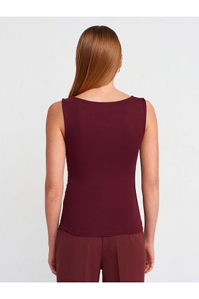 بلوز زرشکی زنانه ساده GİRLCAVE - کد 927130170