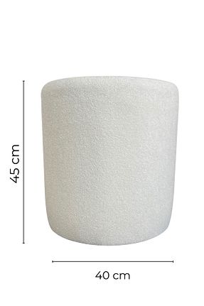پوف و نیمکت سفید 40 * 40 berjeriX - کد 367934137