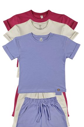 ست بالاتنه و پائین تنه رنگی زنانه پنبه ای MK Mukko Kids - کد 927166522