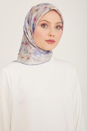 روسری بنفش کرپ ساتن ابریشم Armine - کد 927339036