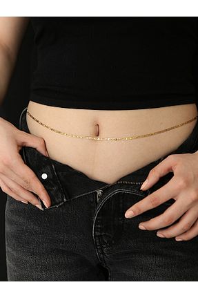 اکسسوری بدن طلائی زنانه استیل ضد زنگ MARCİELO Accessories - کد 926943331