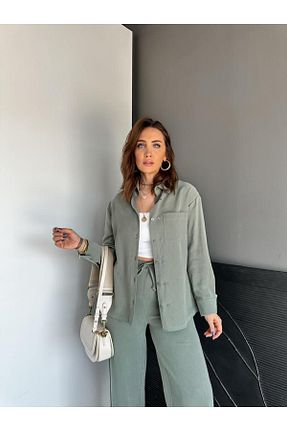 پیراهن خاکی زنانه رگولار Zerrincan Giyim - کد 927196375