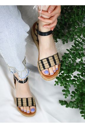 صندل مشکی زنانه پاشنه تخت asmi shoes - کد 927196624