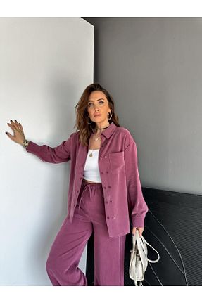 پیراهن بنفش زنانه رگولار Zerrincan Giyim - کد 927196362