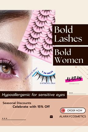 مژه مصنوعی Uzunluk alaraycosmetics - کد 927214833