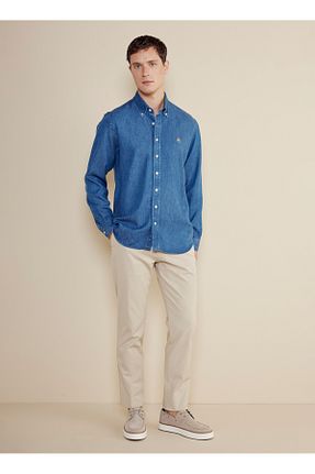 تیشرت زرشکی مردانه یقه پولو BROOKS BROTHERS - کد 927222540