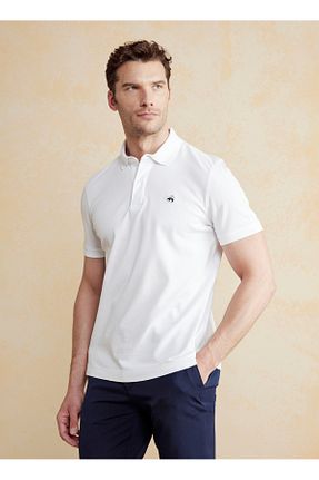 تیشرت سفید مردانه یقه پولو BROOKS BROTHERS - کد 927222536
