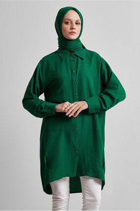 تونیک حجاب سبز زنانه پلی استر Alvina - کد 927243680