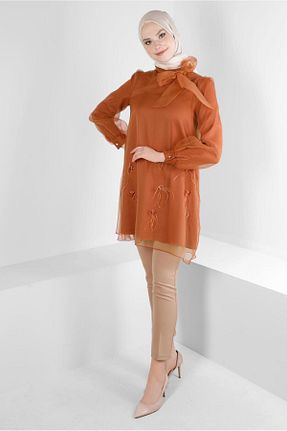 شلوار پارچه ای بژ زنانه بلند Alvina - کد 805630790