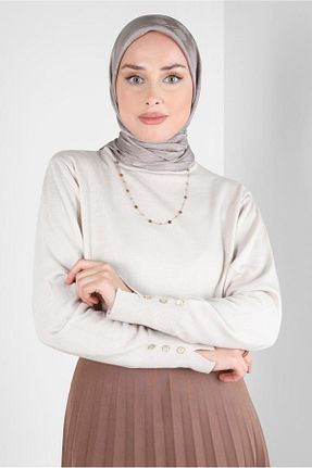 روسری قهوه ای پلی استر Alvina - کد 792006788
