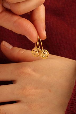 گوشواره طلا طلائی زنانه 8 عیار Çgk Çiğdem Gürel Kuyumculuk - کد 901689421