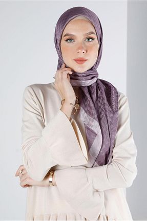 روسری بنفش پلی استر Alvina - کد 802009178
