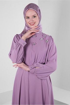 روسری بنفش پلی استر Alvina - کد 803518632