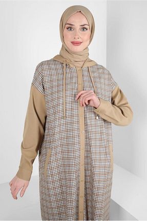 تونیک حجاب نارنجی زنانه مخلوط پلی استر Alvina - کد 790708650