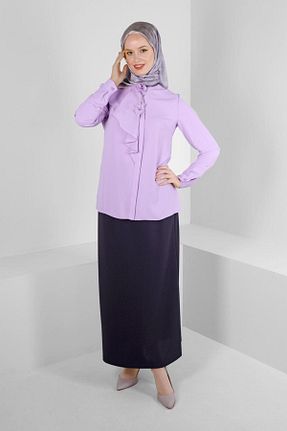 دامن حجاب سرمه ای زنانه رگولار Alvina - کد 803518657
