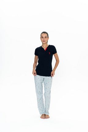 ست لباس راحتی سرمه ای زنانه طرح دار U.S. Polo Assn. - کد 927301782