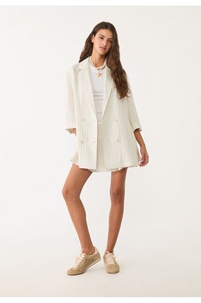 کفش اسنیکر بژ زنانه بند دار Stradivarius - کد 892457801
