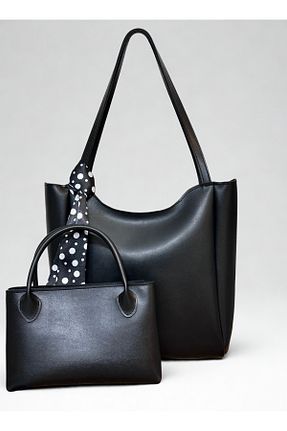 کیف دوشی مشکی زنانه چرم مصنوعی fular & bags - کد 924254428