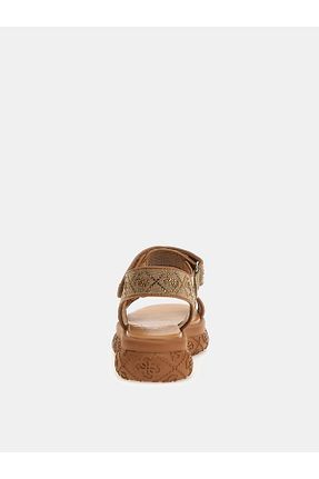 صندل قهوه ای زنانه پاشنه تخت Guess - کد 903737223