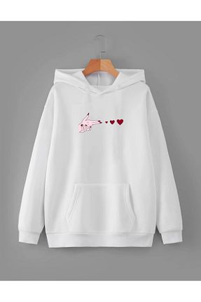 سوئیشرت سفید زنانه چاپی RPT MODA - کد 927273417