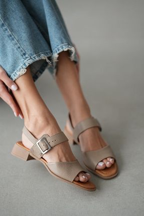 صندل قهوه ای زنانه پاشنه ضخیم selinshoes - کد 927305044