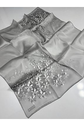 روسری رنگی کرپ ساتن ابریشم Armine - کد 846221655