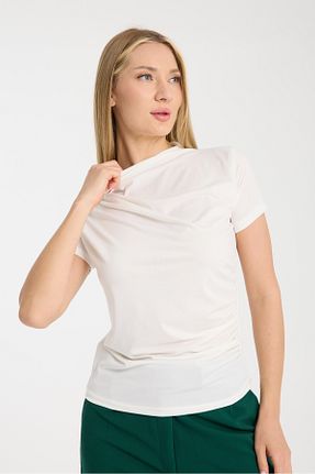 بلوز سفید زنانه اورسایز RESSHO - کد 927336305