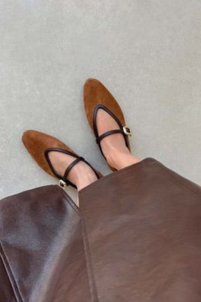 بابت نارنجی زنانه چرم مصنوعی wolk shoes - کد 927331479