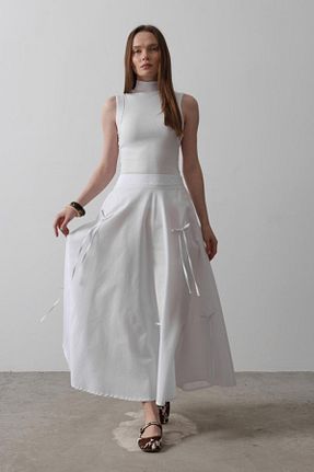 دامن سفید زنانه کلوش Femella Women Fashion - کد 927947229