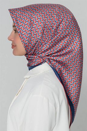 روسری طوسی کرپ ساتن ابریشم Armine - کد 121327485