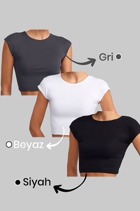 تیشرت رنگی زنانه کراپ Zec Style - کد 927347624