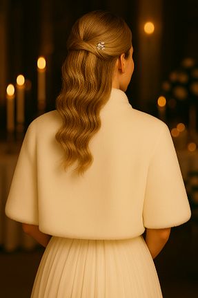 شال سفید زنانه پلی ساتن Elegance Scarf - کد 182896778