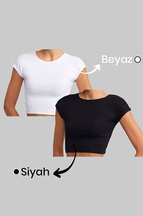 تیشرت رنگی زنانه کراپ Zec Style - کد 927344014