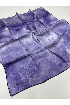 روسری بنفش کرپ ساتن ابریشم Armine - کد 43914644