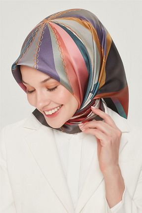 روسری رنگی کرپ ساتن ابریشم Armine - کد 212035949