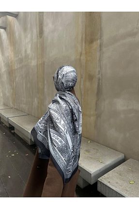 شال مشکی زنانه پنبه ای Qalortex Scarf - کد 927341167