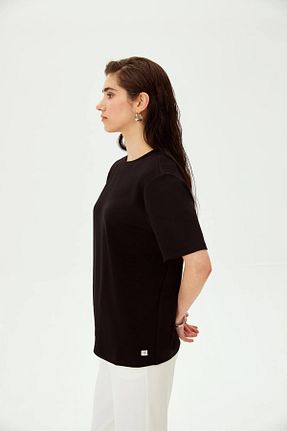 تیشرت مشکی زنانه رگولار Allyco - کد 927352951