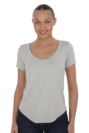 تیشرت طوسی زنانه رگولار penyebizden - کد 828140900
