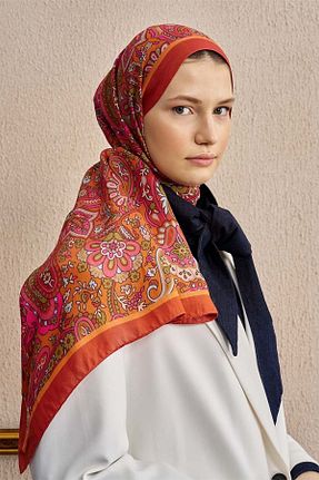 شال نارنجی زنانه پلی استر ED Scarf - کد 927359562