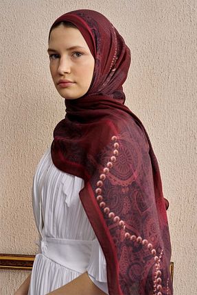 شال قرمز زنانه ابریشم ED Scarf - کد 927359634