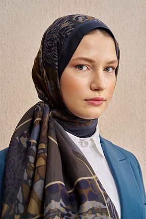 شال سرمه ای زنانه پلی استر ED Scarf - کد 927361154