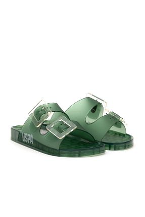 دمپائی سبز زنانه چرم مصنوعی U.S. Polo Assn. - کد 927372428